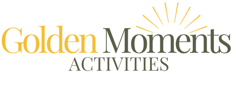 Golden moments activities logo with gold sun